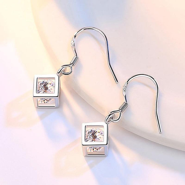 Sterling Silver Square Jewelry Set - Jenicy