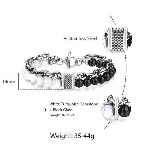 Natural Stone Chain Bracelet - Jenicy