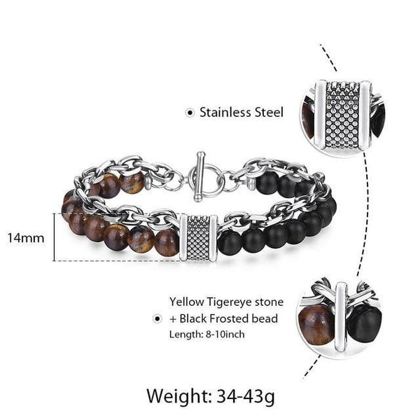 Natural Stone Chain Bracelet - Jenicy