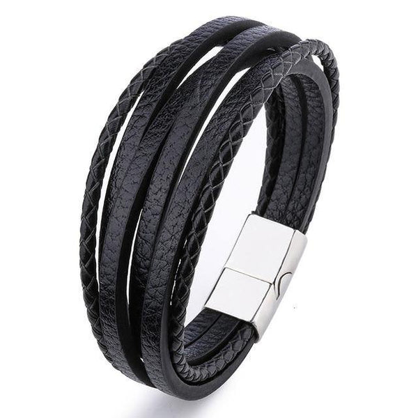 Multilayer Leather Bangles Bracelet for Men - Jenicy