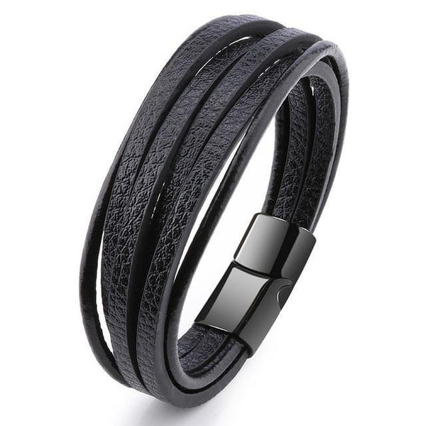 Multilayer Leather Bangles Bracelet for Men - Jenicy