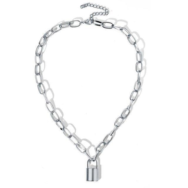 Women Lock Chain Necklace - Jenicy