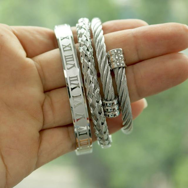 Stainless Steel Cuff Bracelet for Men - Jenicy