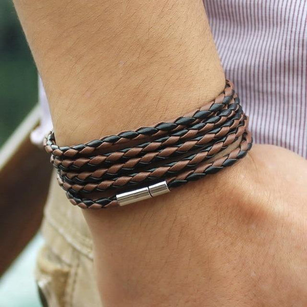 Wrap Long leather bracelet - Jenicy