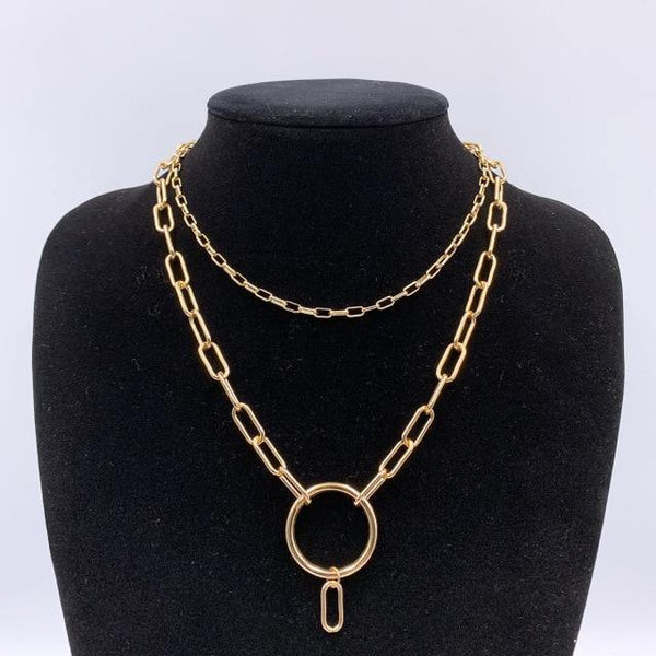 Multi Layer Choker Chain Necklace - Jenicy