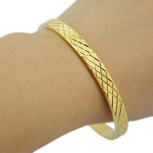 Gold Color Bangle Bracelet - Jenicy