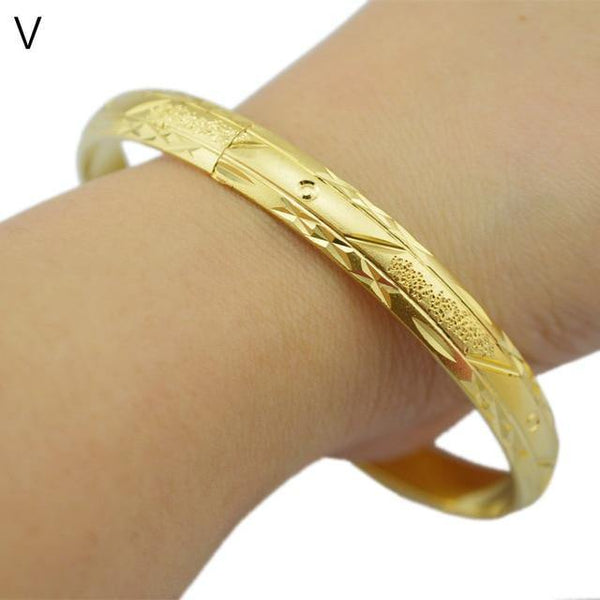Gold Color Bangle Bracelet - Jenicy