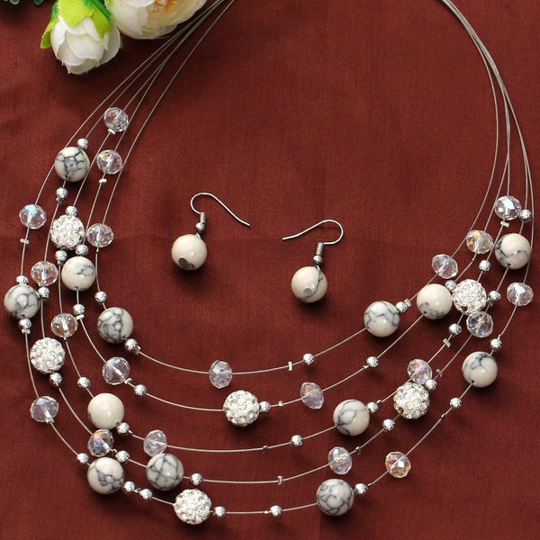 Chocker Necklace Earrings Set - Jenicy