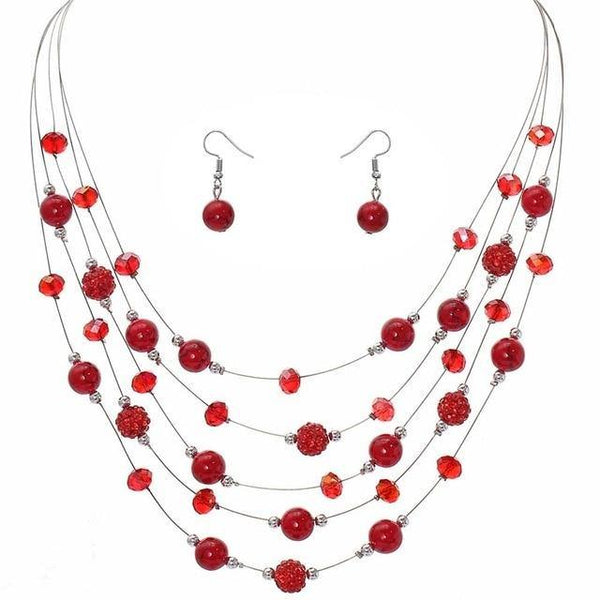 Chocker Necklace Earrings Set - Jenicy