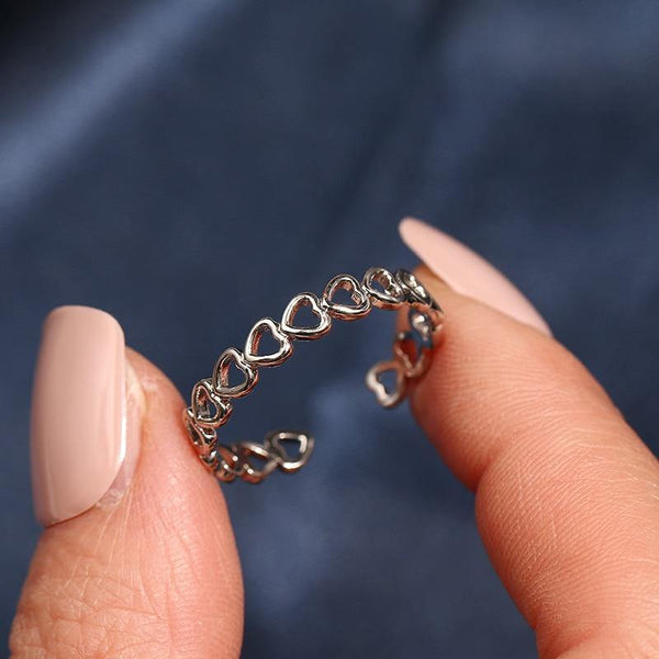 Adjustable Heart Shape Stackable Ring - Jenicy