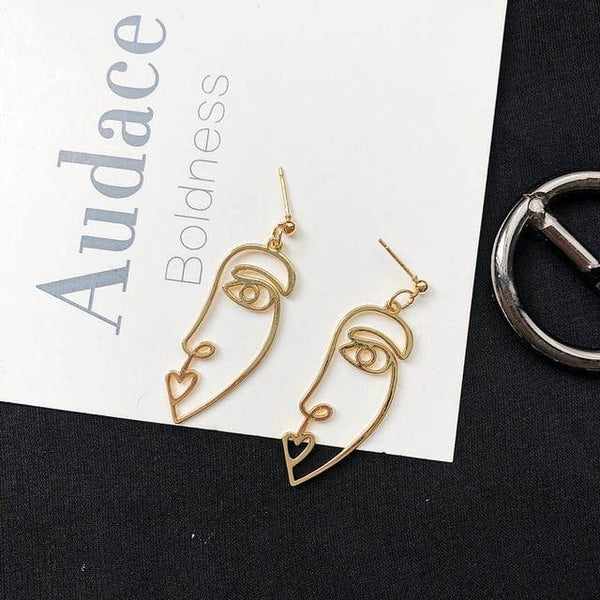 Abstract Hollow Drop Earrings - Jenicy