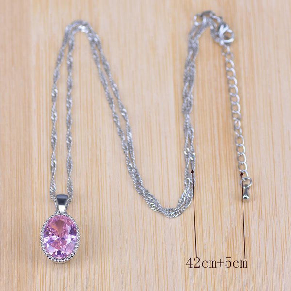 Pink Crystal Jewelry Set - Jenicy