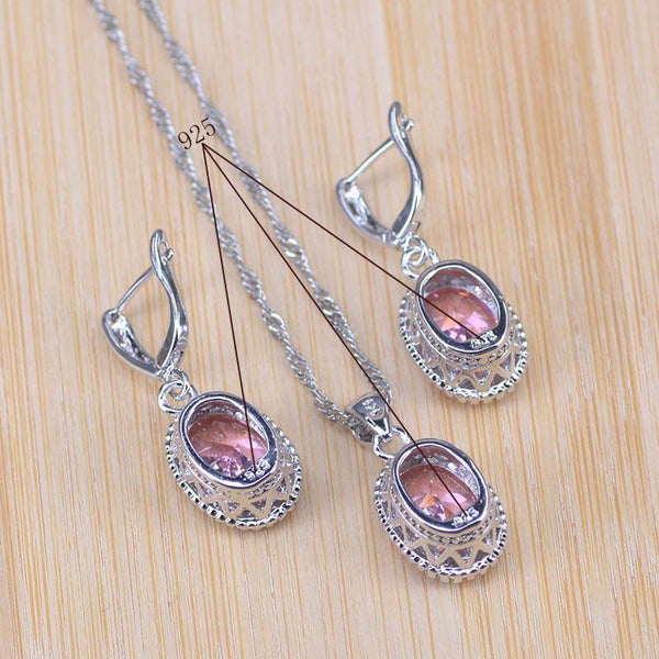 Pink Crystal Jewelry Set - Jenicy