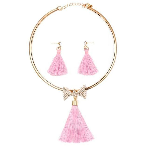 Tassel Necklace Jewelry Set - Jenicy