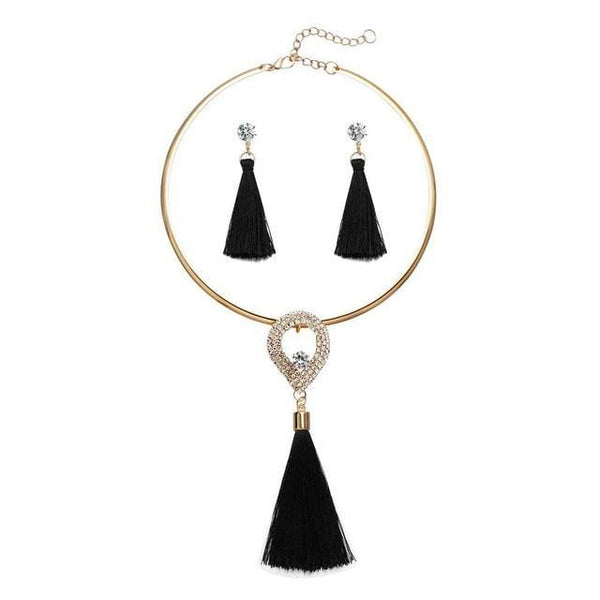 Tassel Necklace Jewelry Set - Jenicy