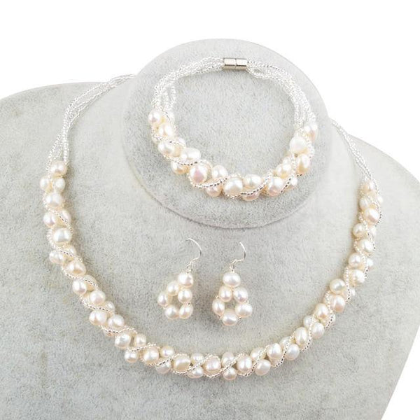 Natural Freshwater Pearl Jewelry Set - Jenicy